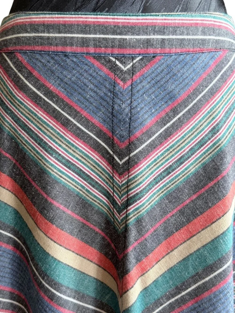 Free People Boho Tiered Cotton Midi Maxi Skirt Medium Multi-Color
